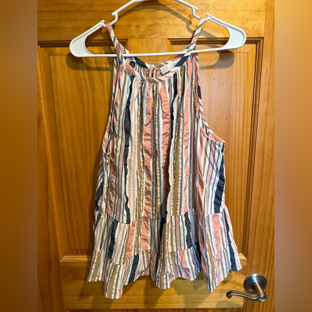 LOFT Multicolor Striped Tank Top